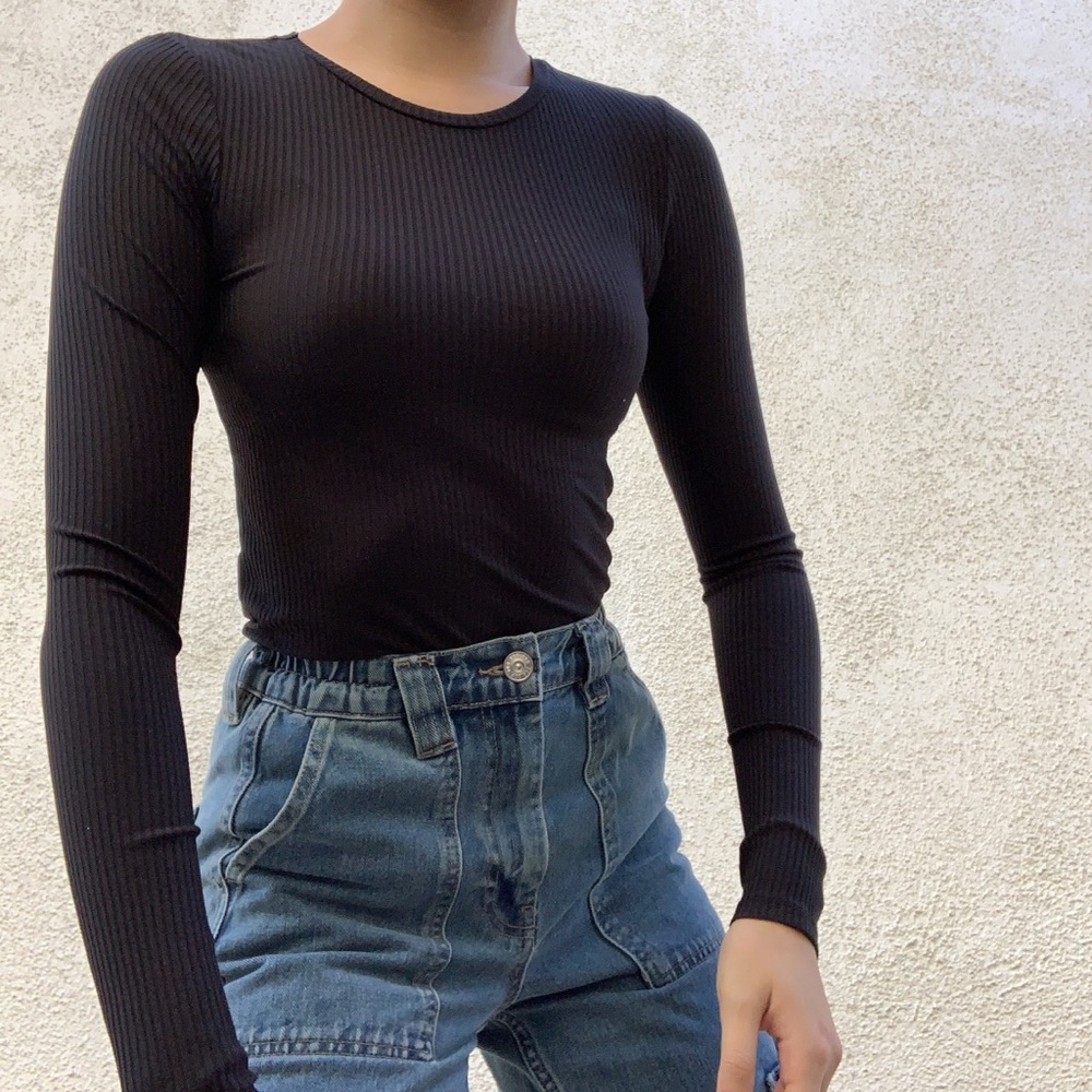 black long sleeve zara shitt